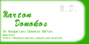 marton domokos business card